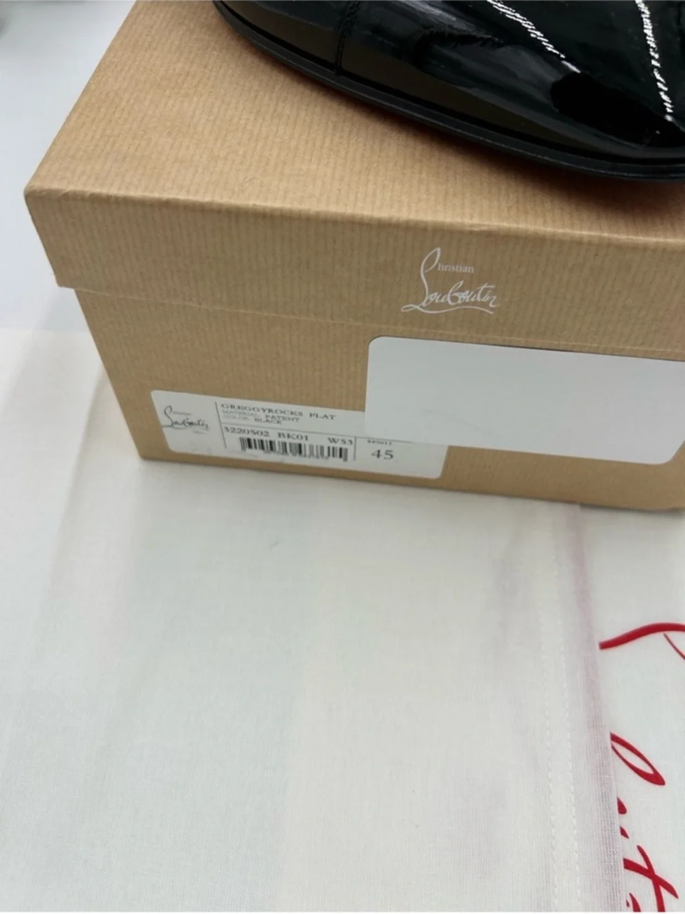 Men’s Christian Louboutin GREGGYROCKS patent leather spiked Oxford size 45